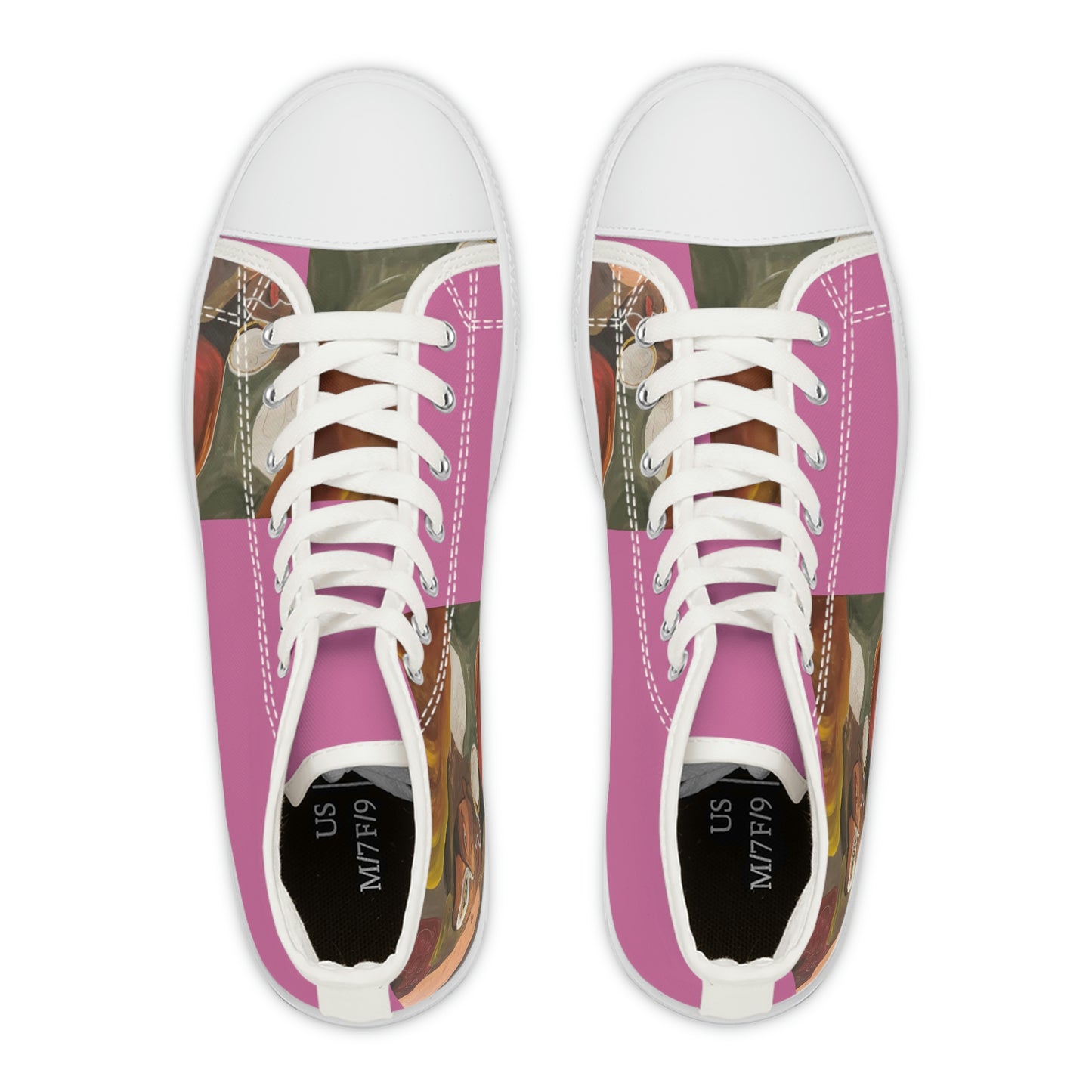 Women's High Top Pink Sneakers