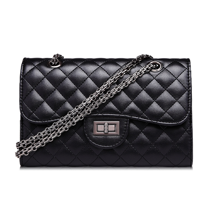 Women Cowhide Leather Shoulder Bags High Quality Fashion Chain Strap Crossbody Bag Famous Brand Ladies Messenger Bag