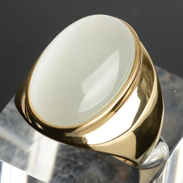 18k Gold Color Women Ring Stainless Steel Jewelry