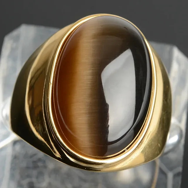 18k Gold Color Women Ring Stainless Steel Jewelry