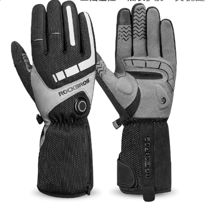 ROCKBROS Heating cycling gloves, winter charging, heating motorcycle electric bike gloves