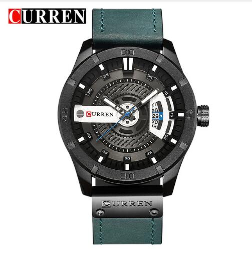 CURREN watch men Leather Quartz Wrist Watches