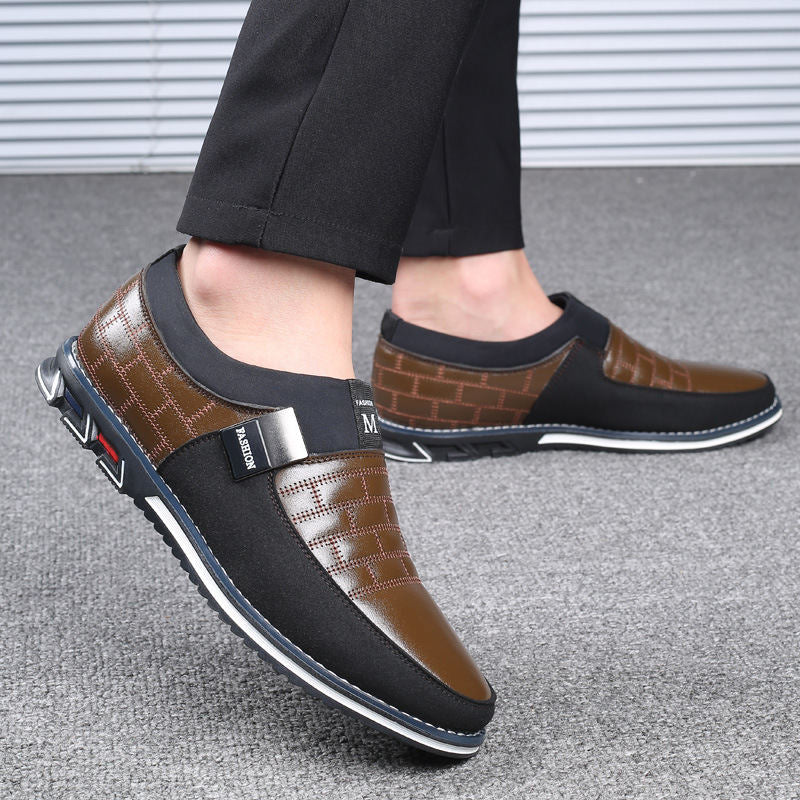 XPAY Genuine Leather Men Casual Shoes Brand 2019 Mens Loafers Moccasins Breathable Slip on Black Driving Shoes Plus Size 38-46