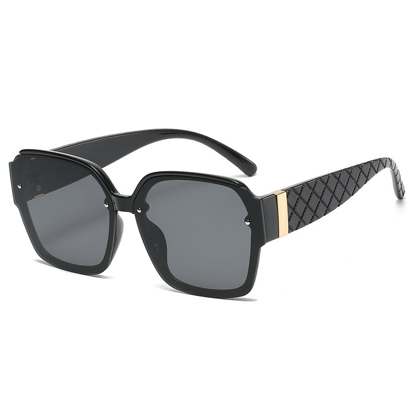 New Trend Square Rice Nail Sunglasses Men And Women Retro Mesh Sunglasses Ins Style Gradient Glasses