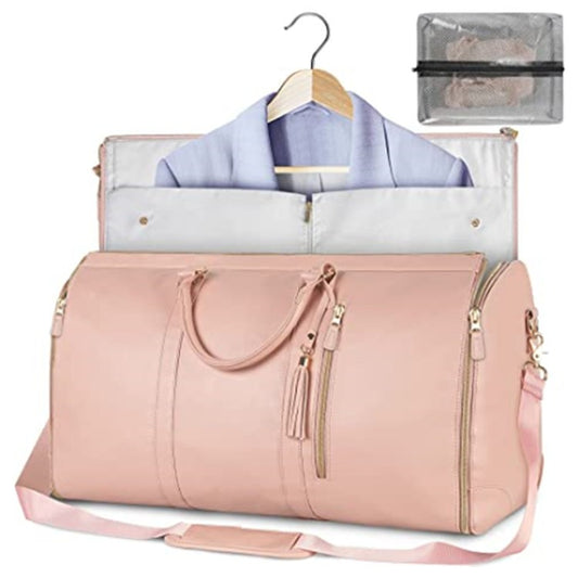 Convenient Travel Carrying Clothing Bag Large PU Leather Travel Luggage Bag Women's Fashion Travel