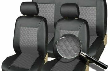 PU leather foreign trade car seat cover artificial leather black universal seat wish new Quilted Embroidered Leather
