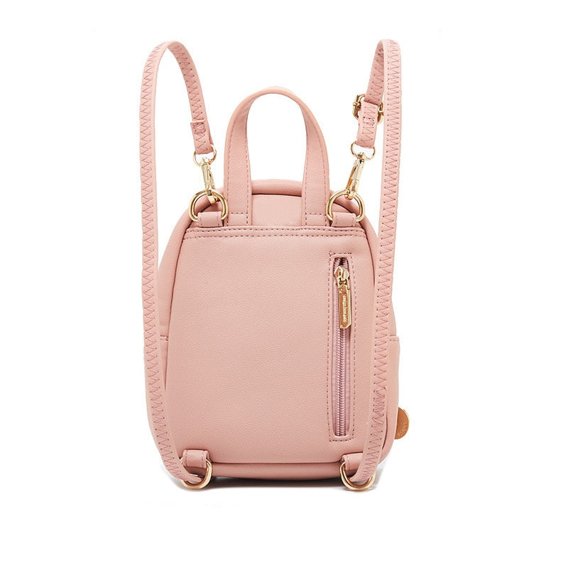 Forever Young Designer Women Backpack Mini Soft Touch Leather