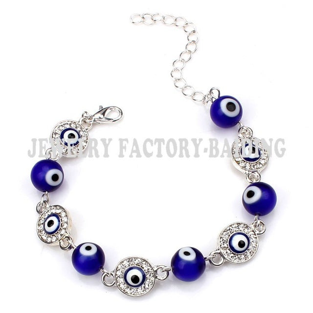 Blue Evil Eyes Bracelet Charms Bracelets For Men & Women Zinc Alloy