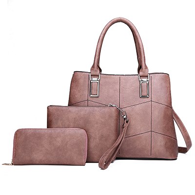 3 Sets High Quality PU Leather Women Handbags Luxury Brands Tote Bag+Ladies Shoulder Messenger crossbody bag+Clutch Feminina Sac