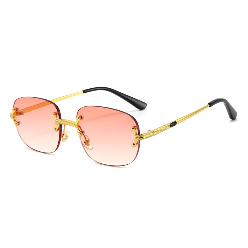Rimless Sunglasses Women Retro Square Frameless Sun Glasses Men