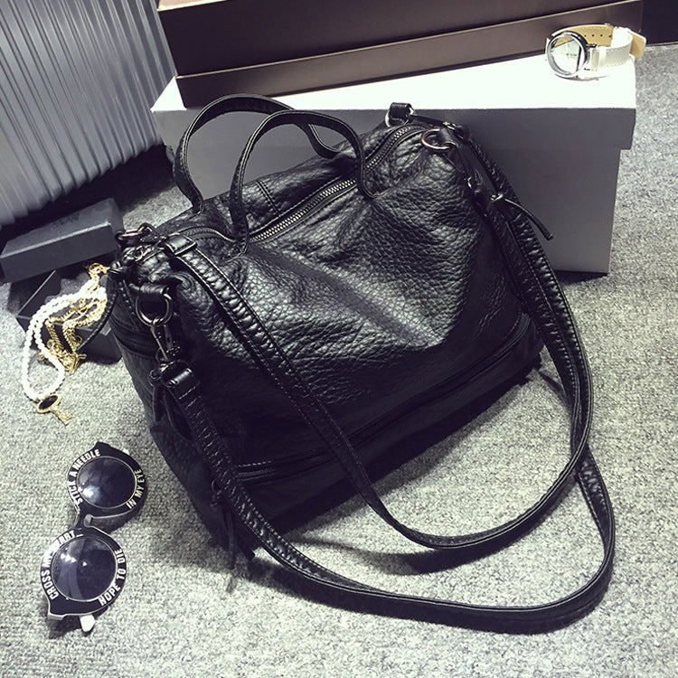 Soft Leather Bag Spring And Summer New Handbag Fashion Large Bag Messenger Shoulder Bag