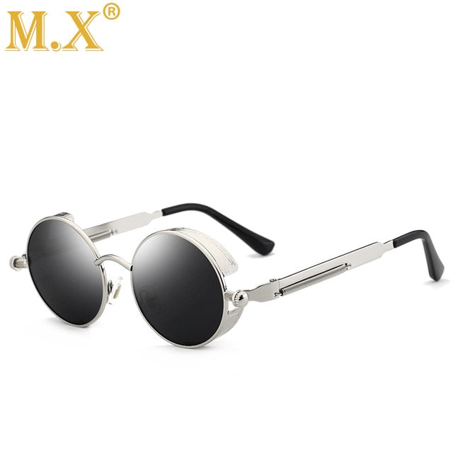Metal Steampunk Sunglasses Round Men Women Fashion Glasses