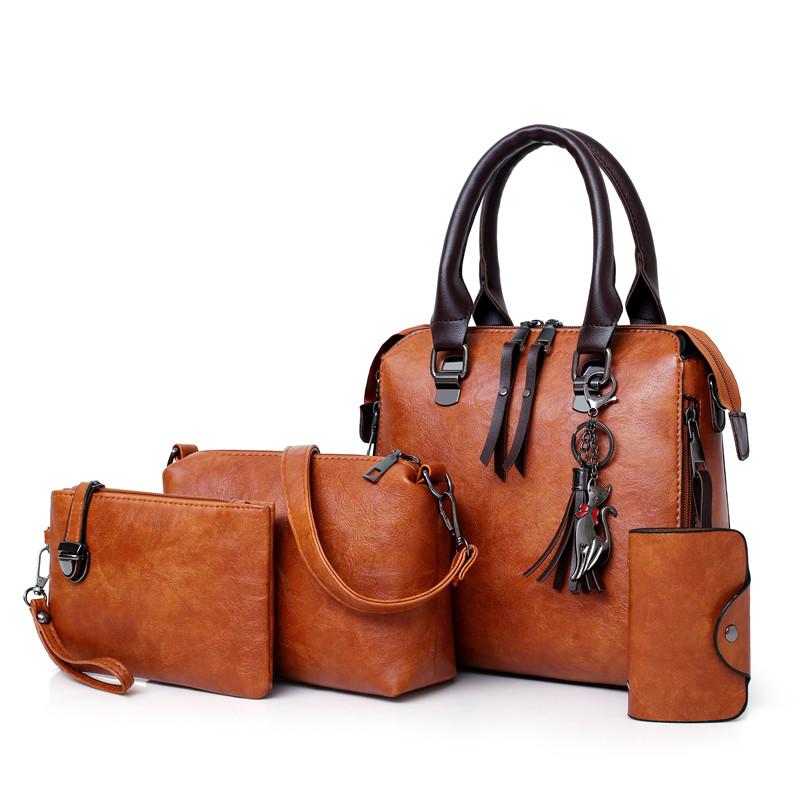 4 piece designer leather handbag