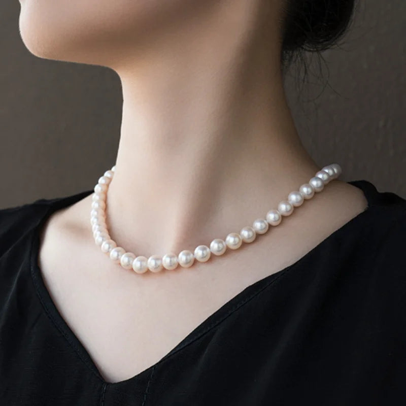 925 sterling silver Pearl necklace