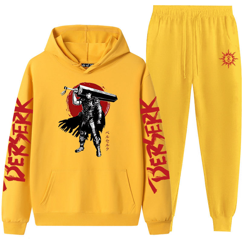 Bersek Sword Wind Legend Sweatshirt Leggings Hooded Suit Men And Women 2pcs Sets