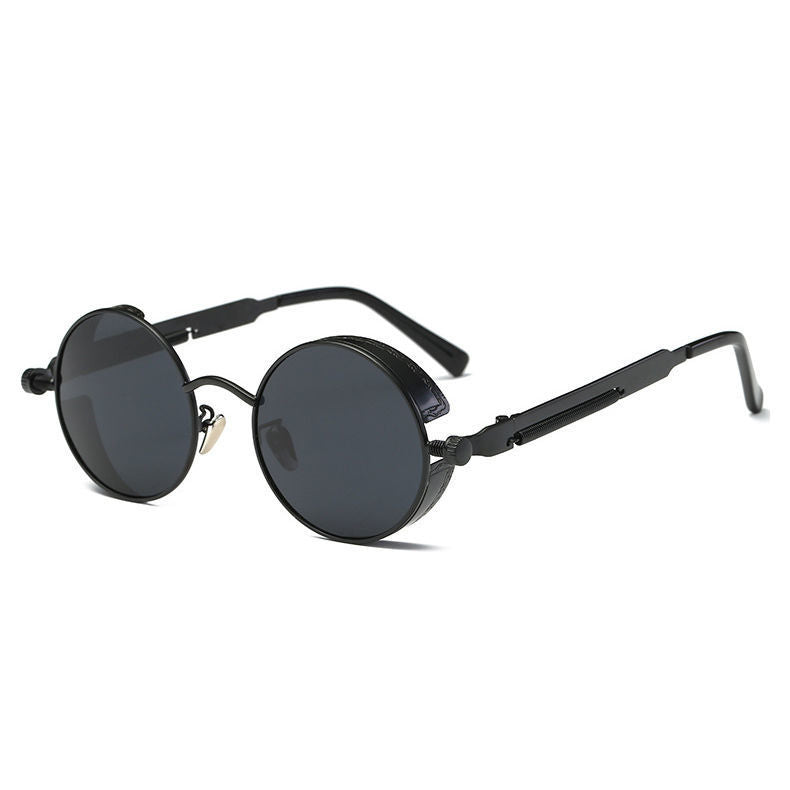 Retro Round Frame Sunglasses Brown Men And Women