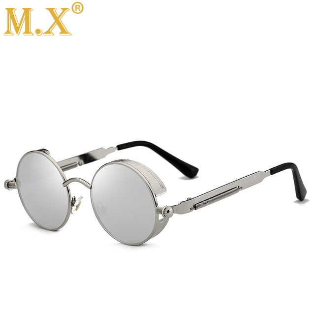 Metal Steampunk Sunglasses Round Men Women Fashion Glasses
