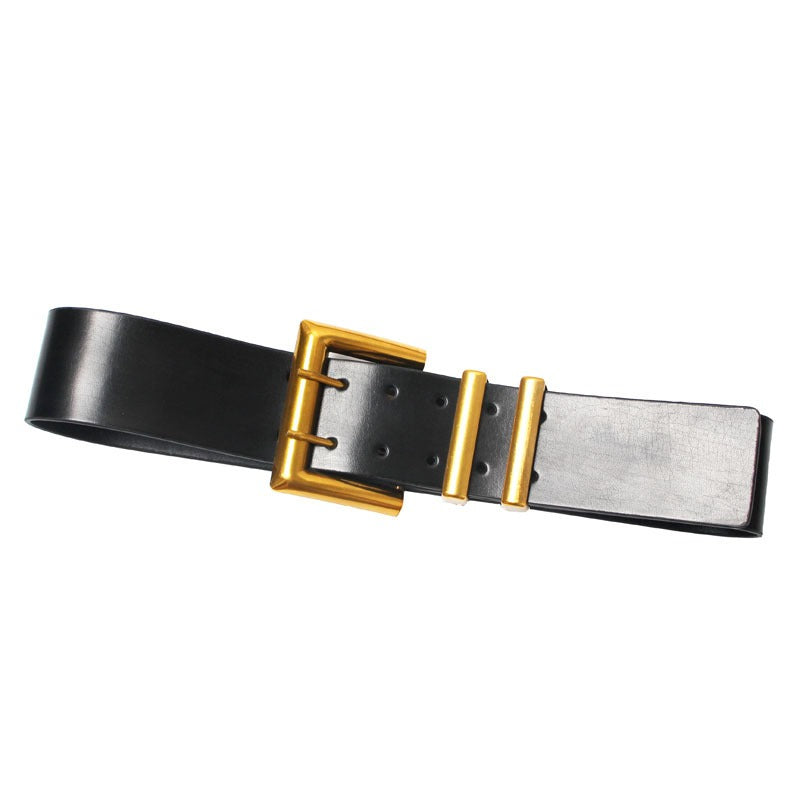 Women's PU leather wide decorative belt, waist sealing belt