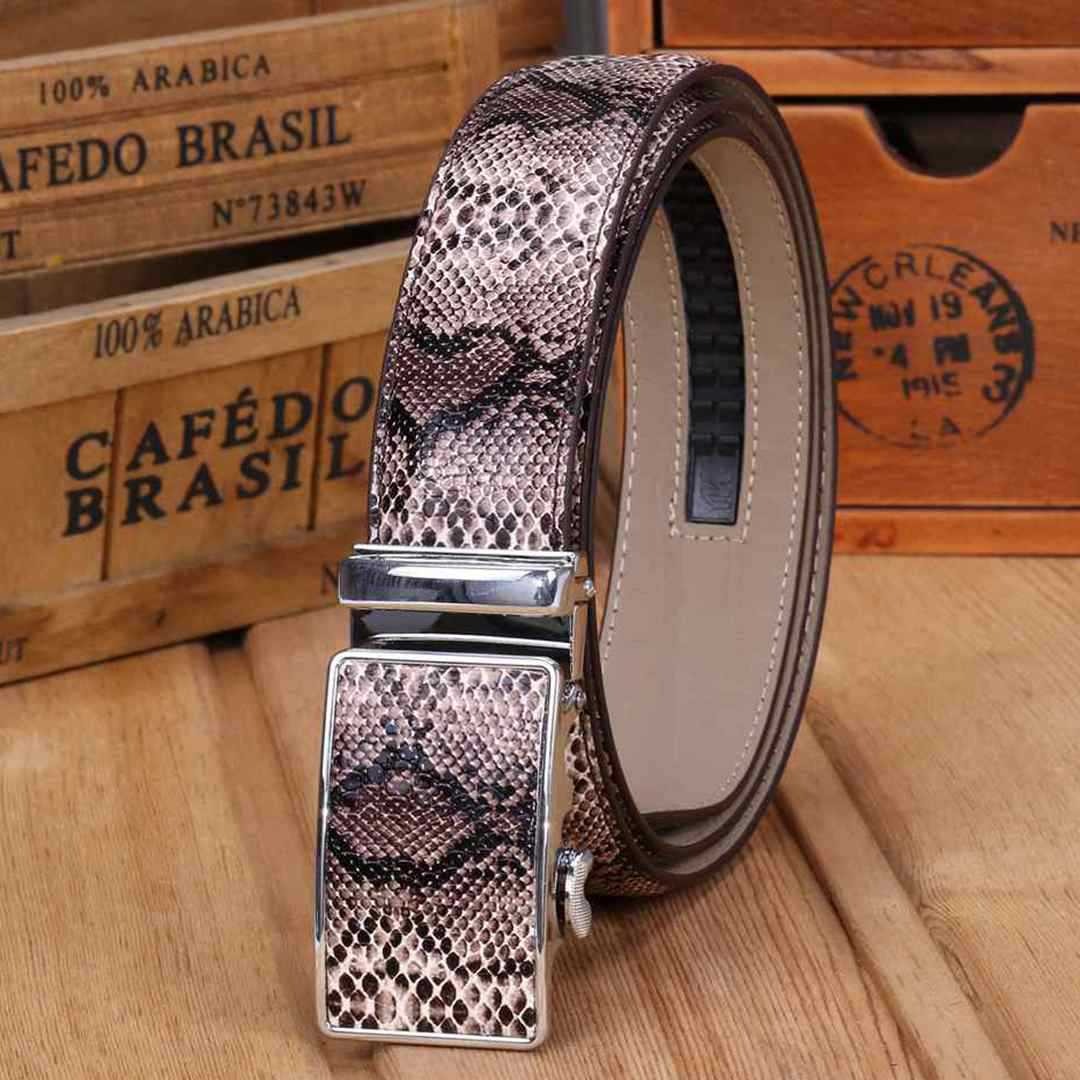Leather automatic buckle cowhide Belt leather belt
