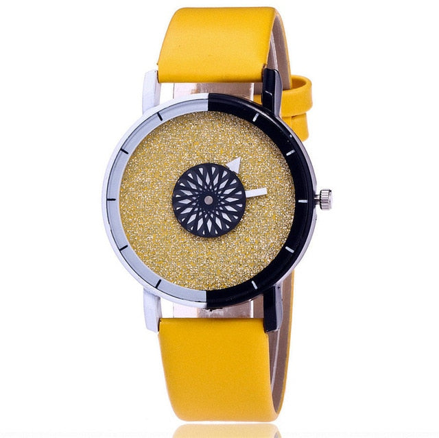 Leather Wristwatches Fashion Creative Watch Women Men Quartz Watch