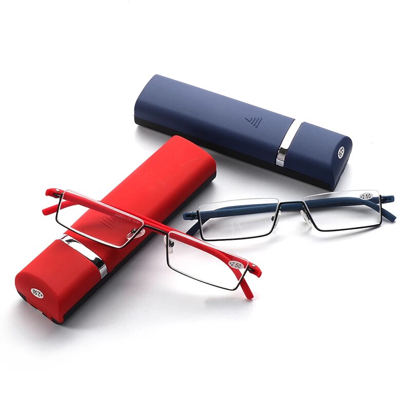 Reading Glasses Light TR90 Half Frame Men Women Rimless Prescription Eyeglasses