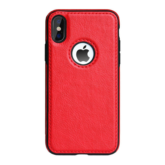 Luxury Slim PU Leather Case for iPhone XS Max XR Ultra Thin Phone Cases