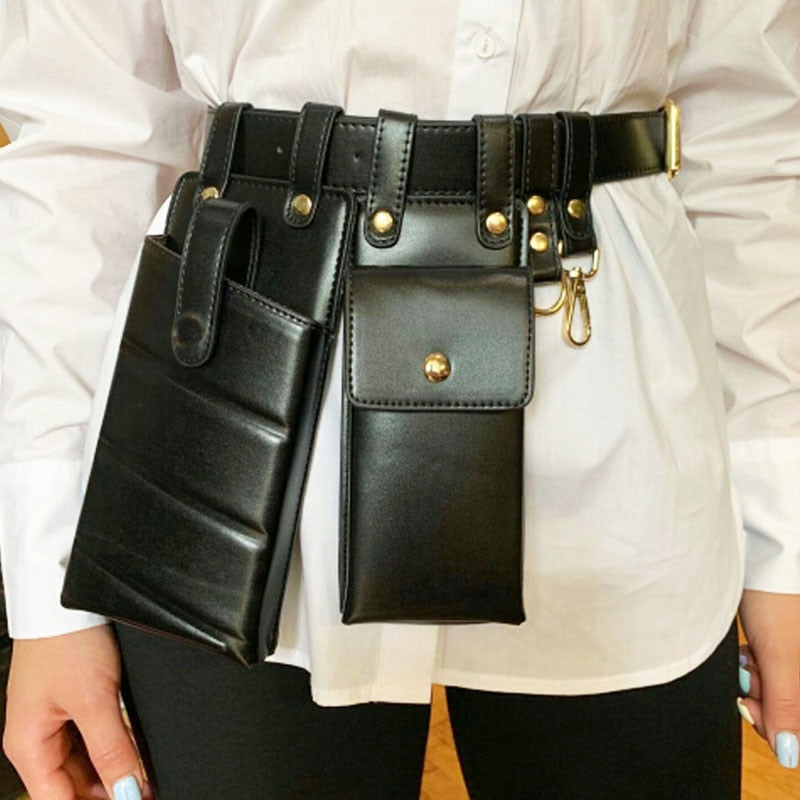 Women Waist Pack Leather Fanny Pack Luxury Women Belt Bag Crossbody Bags