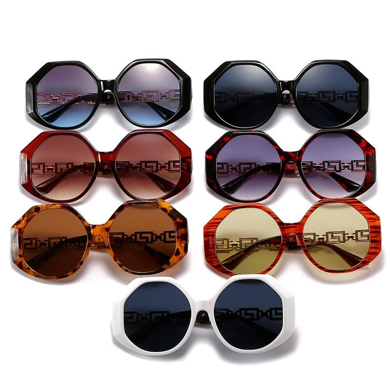 Fashion Big Frame Polygonal Ladies Sunglasses Retro Street Shooting Sunglasses