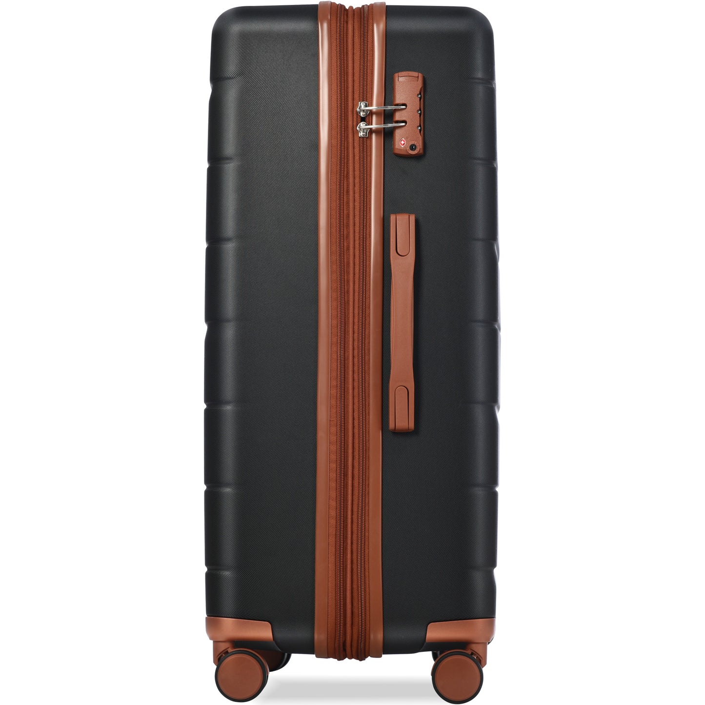 Luggage Sets 4 Piece Carry On Luggage Suitcase Set with 360° Spinner Wheels black and brown