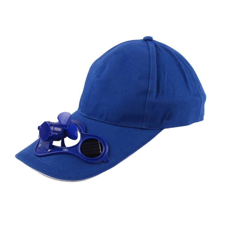 Men Women Solar Power Sun Baseball Hats With Cooling Fan Summer Boys Girls Funny Caps Camping Traveling