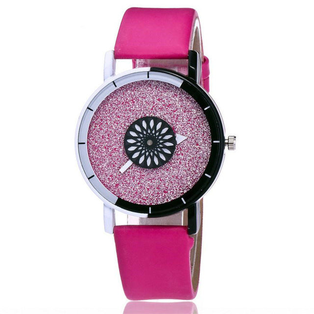Leather Wristwatches Fashion Creative Watch Women Men Quartz Watch
