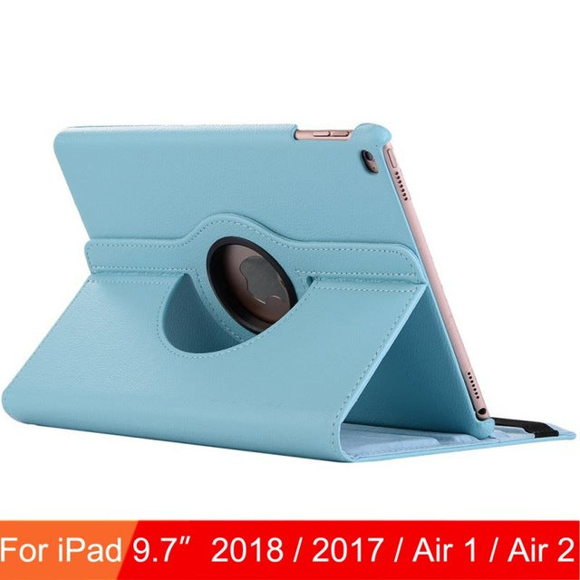 360 Degree Rotating Leather Smart Cover Case for Apple iPad Air