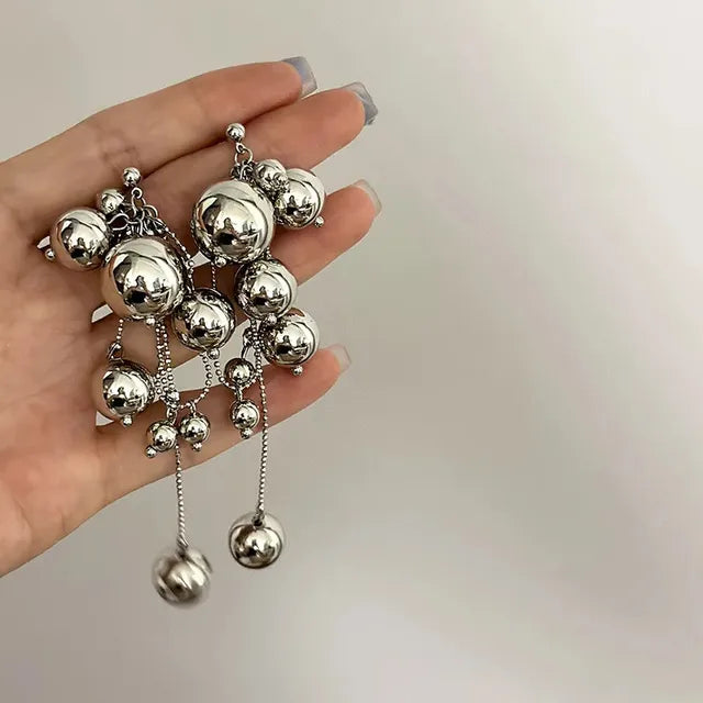 Fashion Long Tassels Pearl Drop Earrings