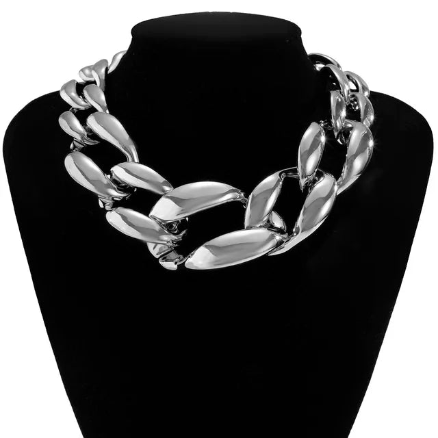 Thick CCB Material Exaggerated Big Choker Necklace Collar for Women