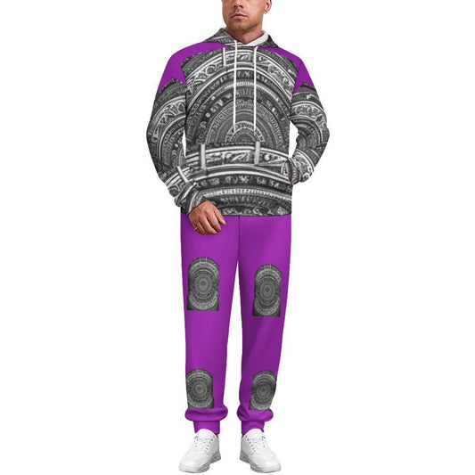 R&RH Unisex Graphic Design Purple Sweatsuit