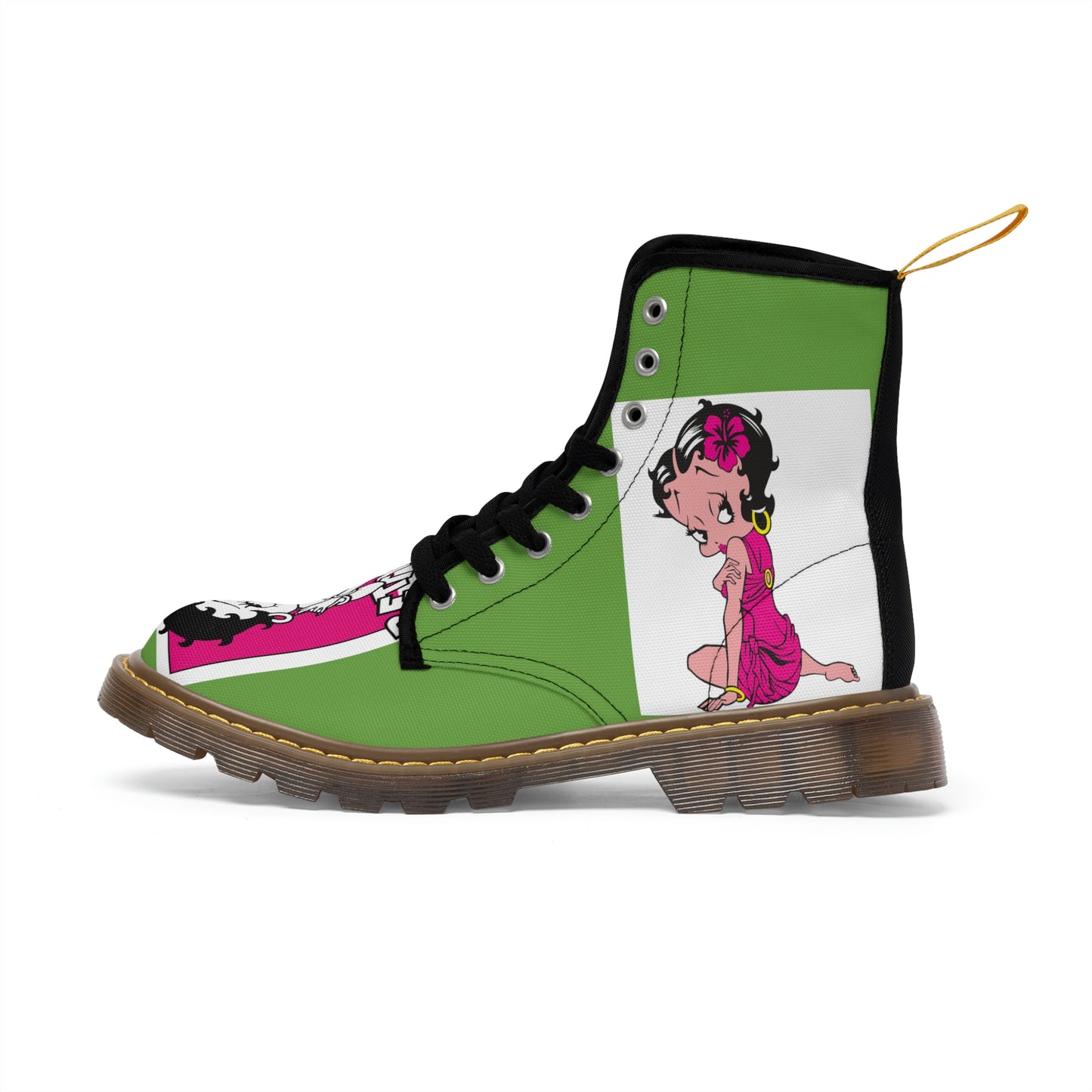 Green Women's Canvas Boots