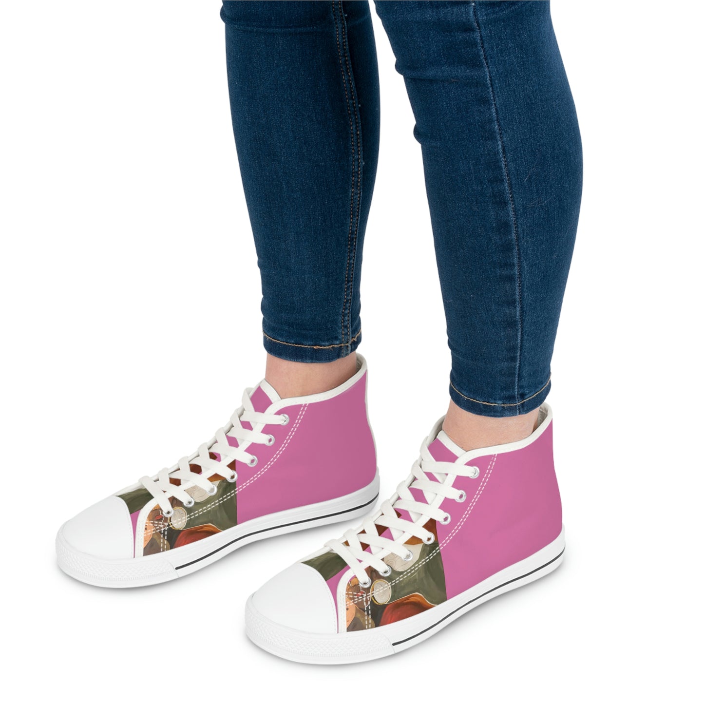 Women's High Top Pink Sneakers